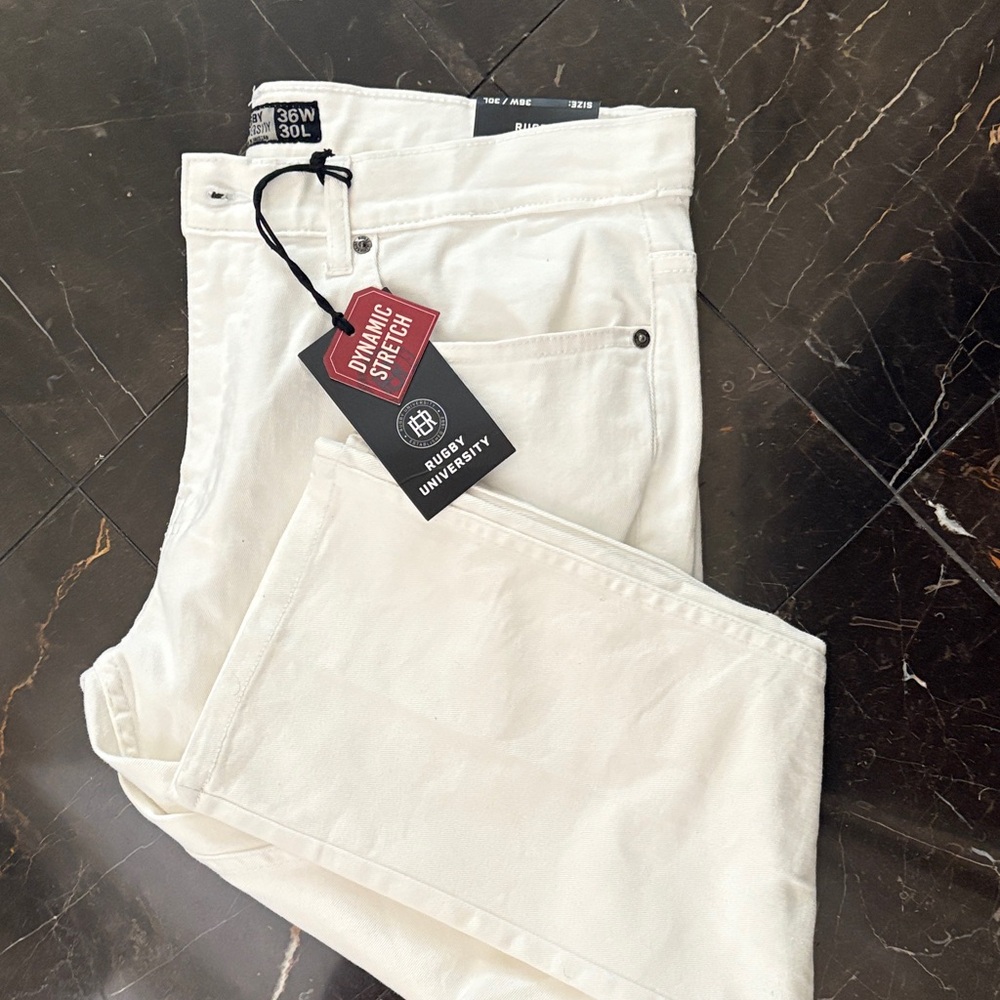Rugby University White Jeans